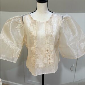 NWOT Lady Barong Filipiniana Maria Clara Mestiza Filipina Embroidered